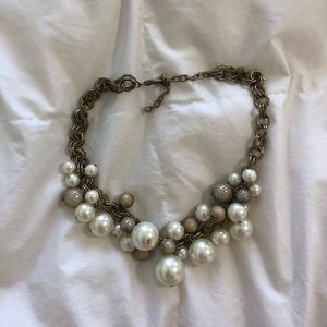 Pearl bundle statement necklace